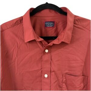 Untuckit Gironde Shirt Mens XXL Red Button Regular Fit Performance Nylon Stretch